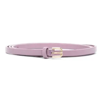 DRIES VAN NOTEN Solid Color Decoration, Pin Buckle Leather Belts Women's Purple