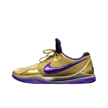 UNDEFEATED x Nike Kobe 5 Protro 'Hall Of Fame' Durable Breathable Low Top Basketball Shoes Men's Gold Blue