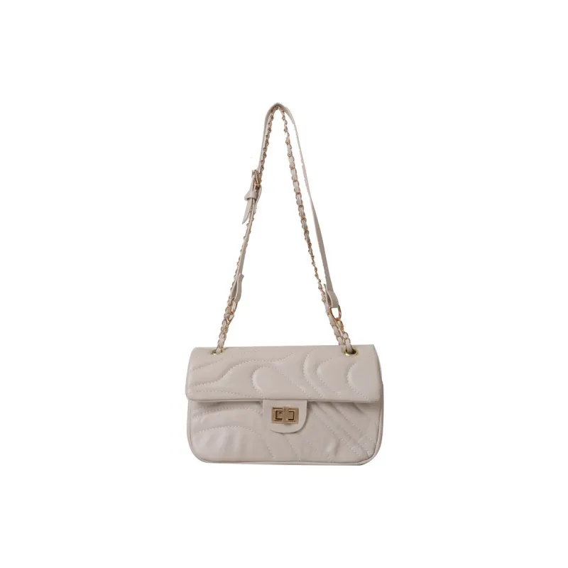 Meow In The Grass PU Shoulder Bag Women's Black/Ecru/Silver-7