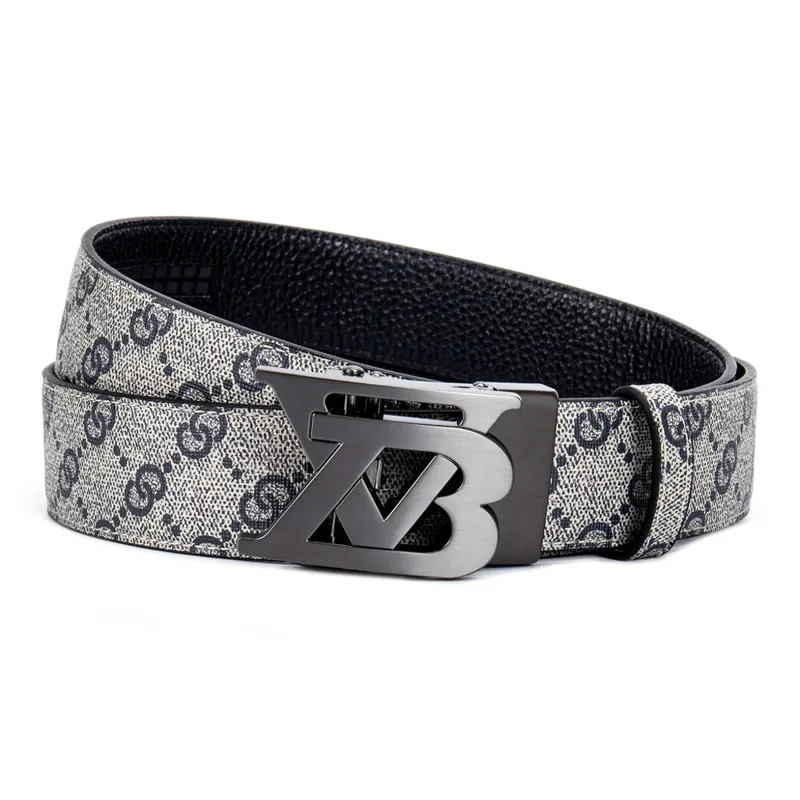 FORTEI Boyfriend, Cow Leather Belts Men's Vintage Blue Width 3.5cm Gift Box Set-1