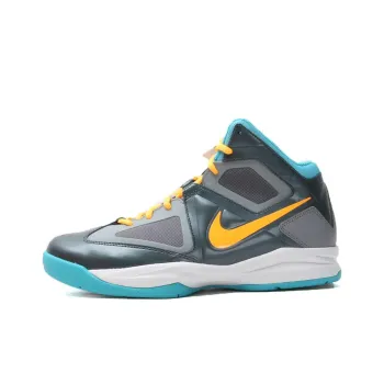 Nike Zoom Born Ready Winterizd Cushioning Anti-Slip And Wear-Resistant Mid-Top Basketball Shoes Men's Gray Blue