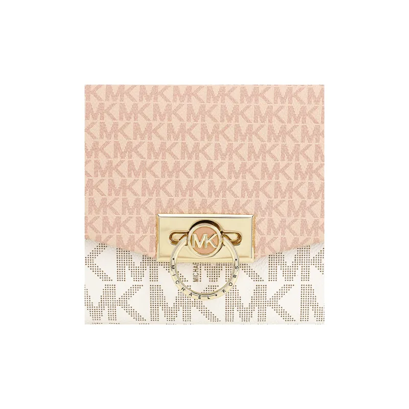 MICHAEL KORS Hendri Artificial Leather Crossbody Bags Women's Ballet Pink/Vanilla White-5