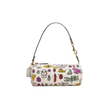 COACH Nolita Coated Canvas Handbag Small Size Women's Gold & Chalk Multicolor