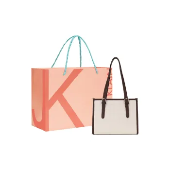 JANE KLAIN PU Tote Bag, Shopping Bag, Handbag, Shoulder Bag Large Size Women's White & Black/White & Coffee/Khaki