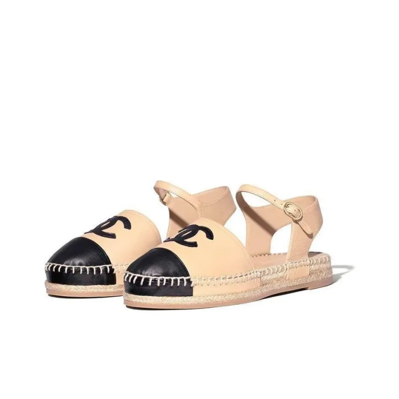 CHANEL Casual Single Shoes Women's Beige-2