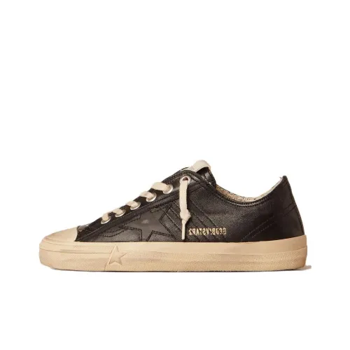 Golden Goose V-Star Skateboard Shoes Women's Low-Top Black