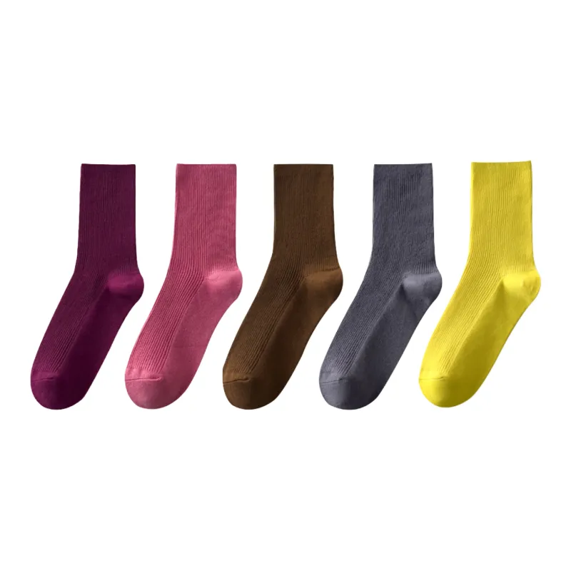 XXLLG Mid Calf Socks Women's 5 Pack-8