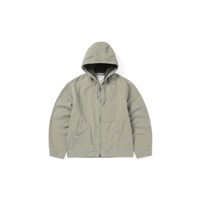 Thisisneverthat SS24 Washed Carpenter Jacket Jacket Unisex Khaki Gray-1