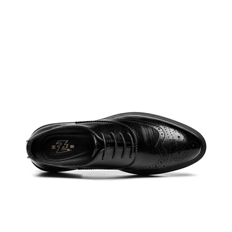 CHINT Dress Shoes Men Low Top Black-2