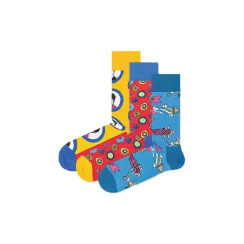 Happy Socks x PITOUSHI,LIANMINGKUAN Mid Calf Socks Unisex 3 Pack