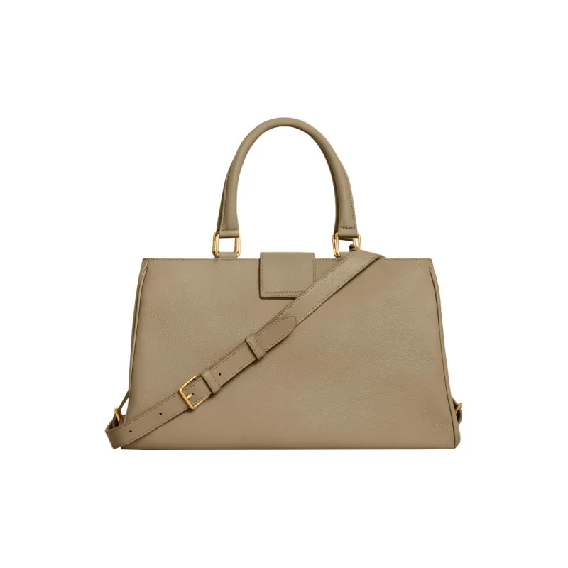 CELINE Soft Calfskin Handbag Shoulder Bag Crossbody Bag Medium Size Women's Tan-2