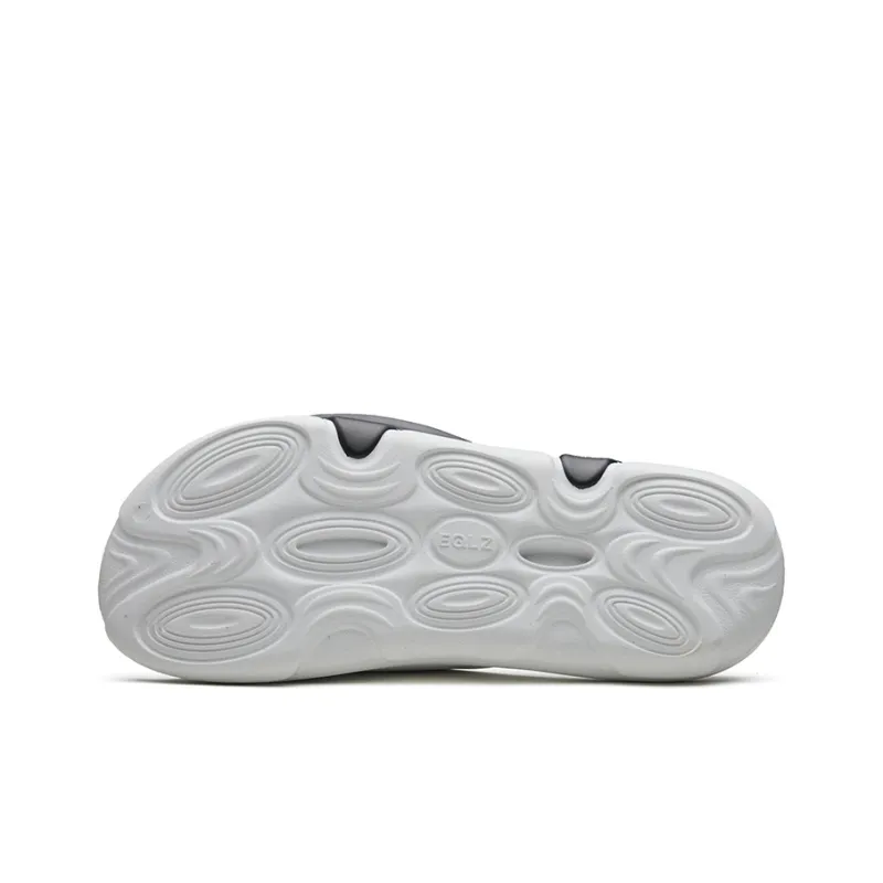 EQLZ EQUALIZER Oasis Quiet Abrasion Resistant Slide Slippers Unisex White Black-6