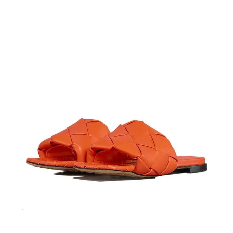 Bottega Veneta Slide Slippers Women's Orange Red-3