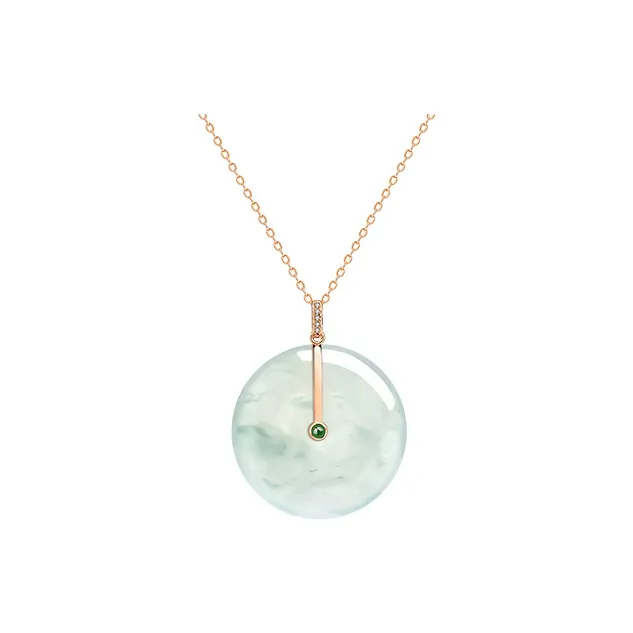With The Heart Of The Jade Glutinous Jade Jadeite Necklaces Women's-1