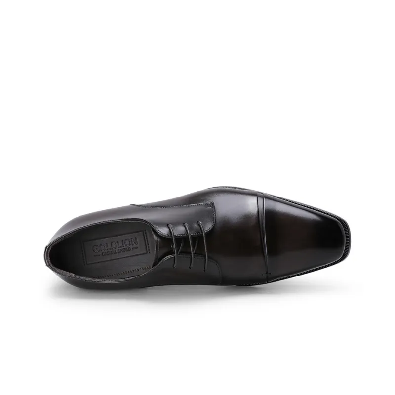 GOLDLION Dress Shoes Men's Dark Coffee-2