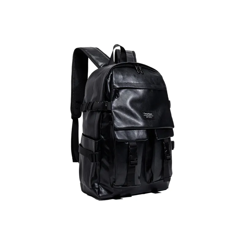 KONADCT Oxford/PU Backpack Large Size Unisex Black/Gray/White/Purple/Monogram/Coffee-25