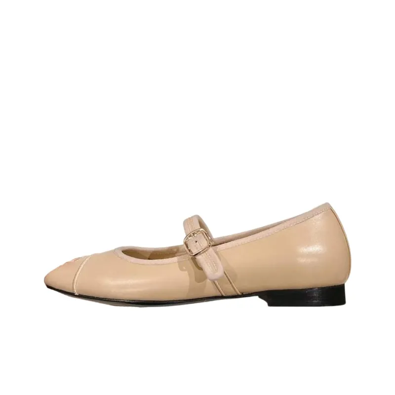 CHANEL Casual Single Shoes Women's Khaki-0