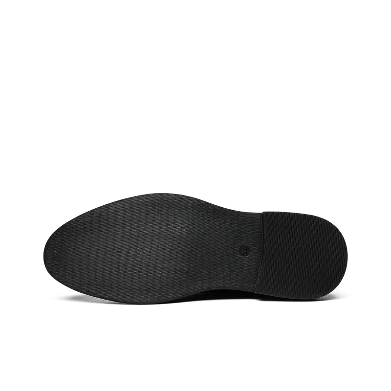 CHINT Dress Shoes Men Low Top Black-4