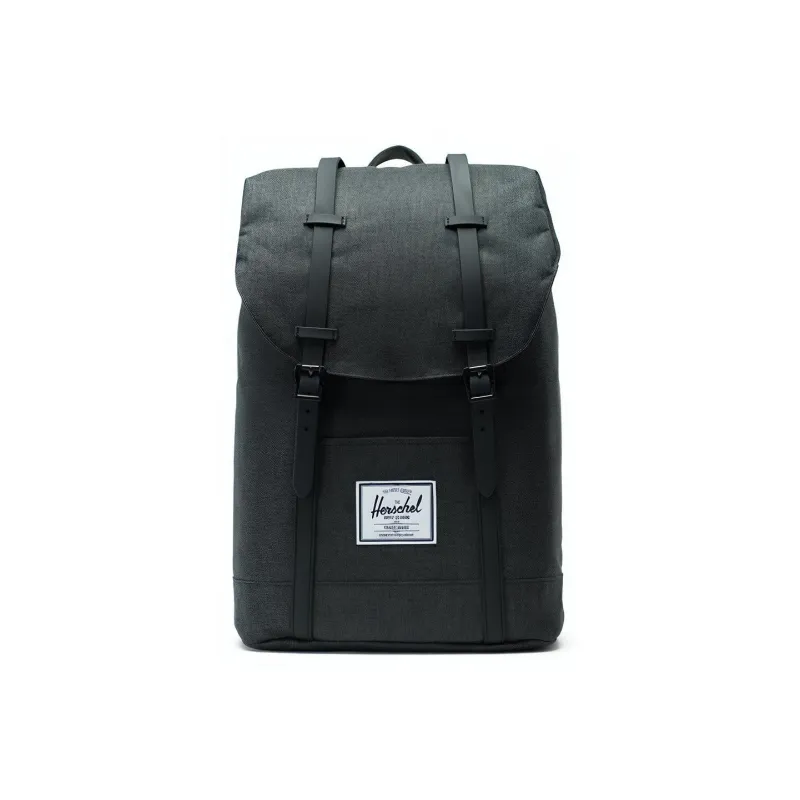 Herschel Polyester Laptop Bag Backpack Travel Bag Storage Bag Tubas Unisex Classic Linen Black/Black Rubber-0