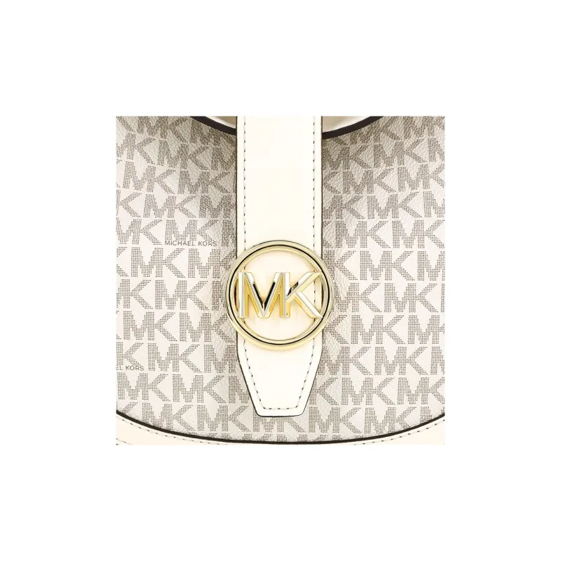 MICHAEL KORS Gabby Canvas Saddle Bag Shoulder Bag Crossbody Bag Small Size Women's Cream White-4