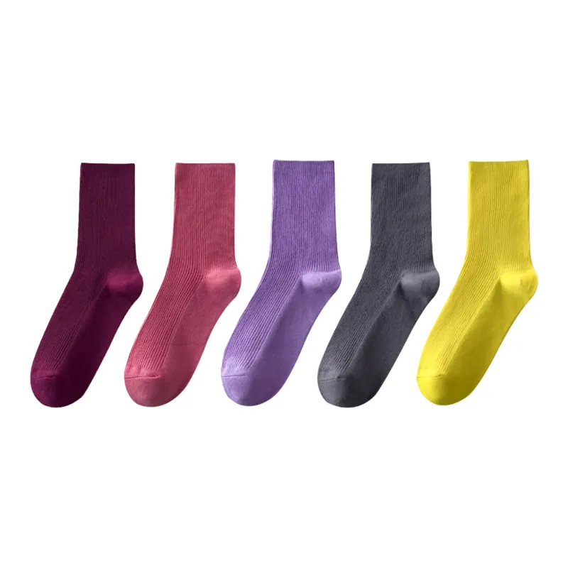 XXLLG Mid Calf Socks Women's 5 Pack-7