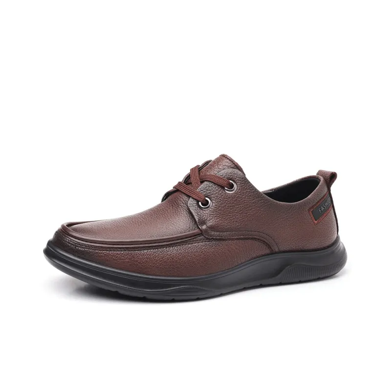 Help Men's Casual Shoes Men Low Top Black/Brown-7