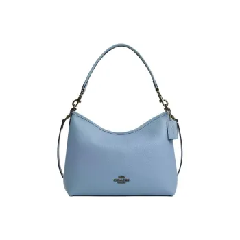COACH Leather Crossbody Bag Shoulder Bag Handbags Large Size Women's Blue