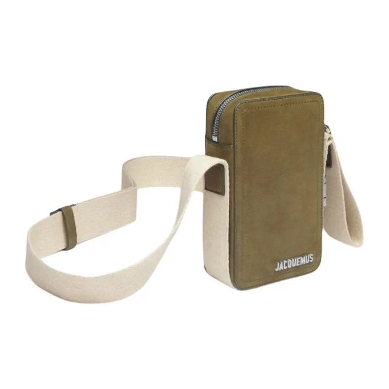 Jacquemus Grained Leather Crossbody Bag Dark Khaki-1