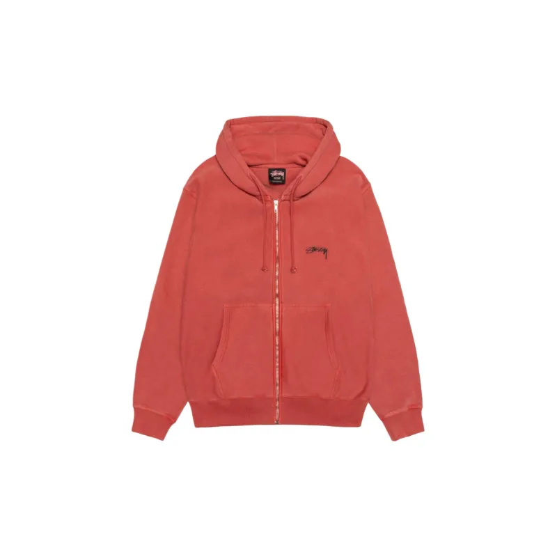 Stussy Smooth Stock Pigment Dyed Zip Hoodie - Cheap Rcj Jordan Outlet