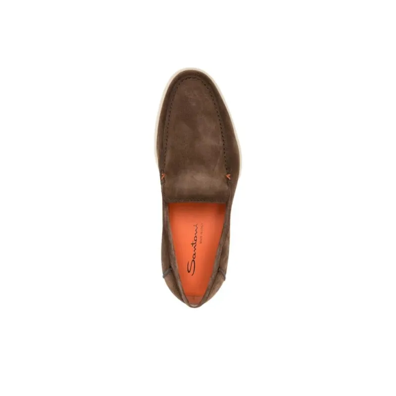 Santoni Almond Toe Slip On Loafers-4