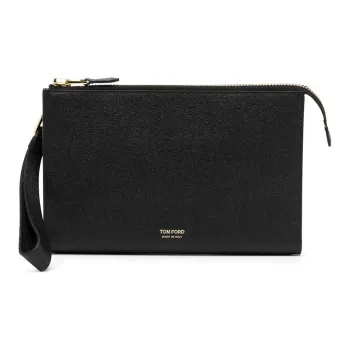 TOM FORD Calfskin Clutch Men's Black