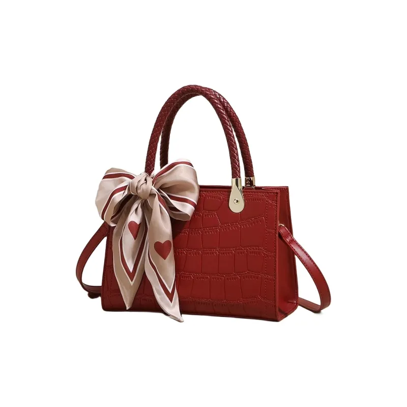 PESASRIE Microfiber Synthetic Leather Shoulder Bags Handbags Regular Women's Red/Black/Blue-2