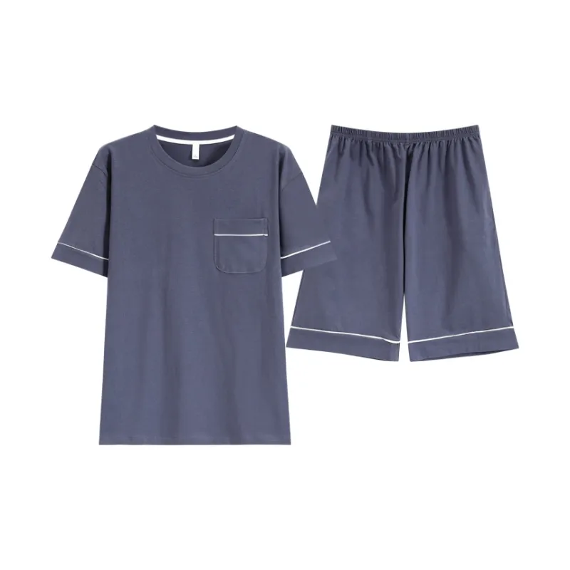 Pretty Lady Pajama Set Men's Navy Blue-0