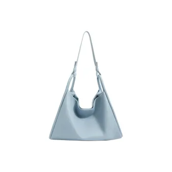 BELLE Split Cow Leather Tote Bag Shopping Bag Handbag Shoulder Bag Women's Blue