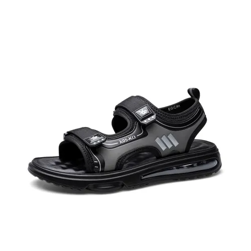 EGCHI Beach Sandals Men Black