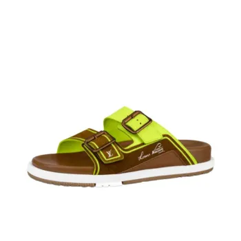 LOUIS VUITTON Trainer Slide Slippers Men's Yellow