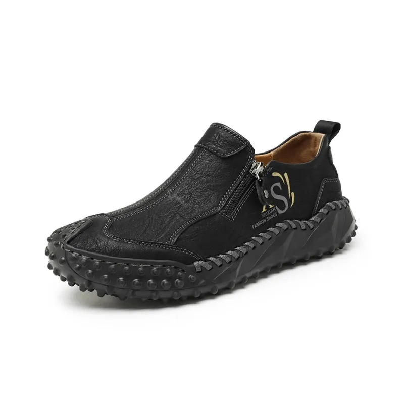 SENGUIBUCK Men's Casual Shoes Men Low Top Black, Brown-5