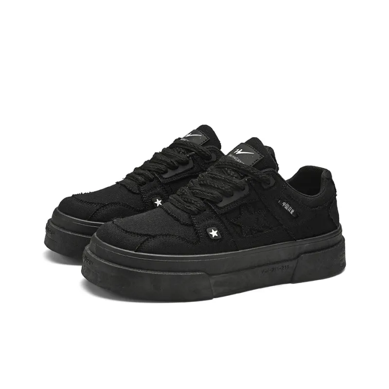 Binary Slip Resistant, Abrasion Resistant, Lightweight Low Top Skateboard Shoes Unisex-2