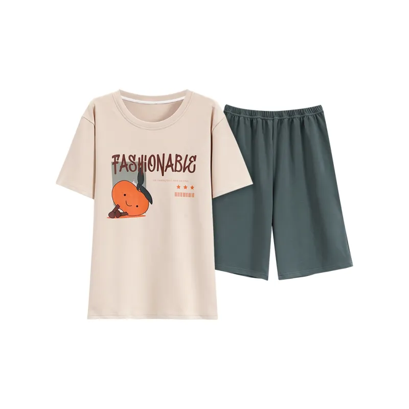 Mulong Family Pajama Set Men's Apricot-0