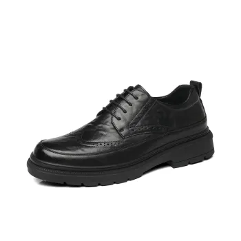 Mulinsen Dress Shoes Men Low Top Black/Tea Brown