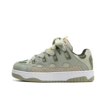 ABCIO Anti-Slip And Wear-Resistant Height Increasing Low-Top Skateboard Shoes Unisex Green