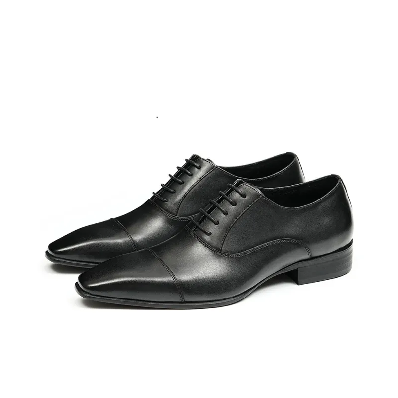 ASTON M.JAZZ Dress Shoes Men Low Top Black/Coffee-1