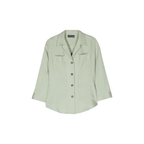 LORENA ANTONIAZZI Camp-collar Linen-blend Shirt