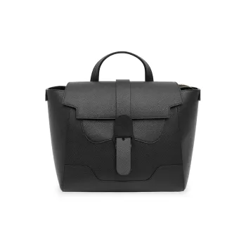 SENREVE Cow Leather Backpack Medium Size Women's Black