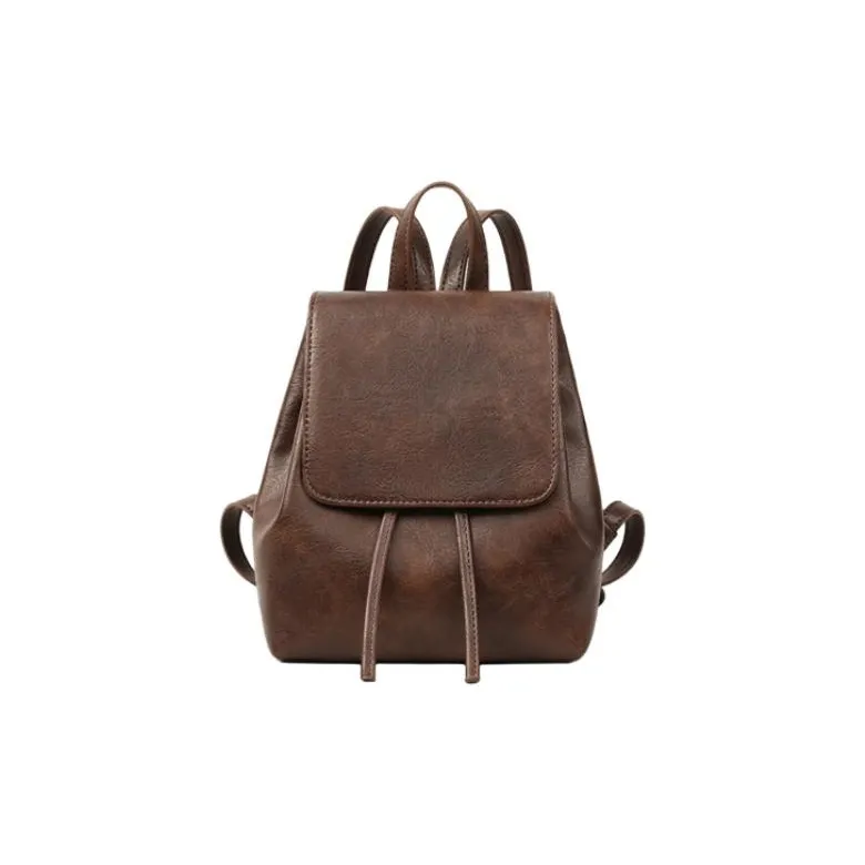 VINEY Cow Leather Travel Bags, Backpacks, Backpacks Tubas Women's Vintage Brown-4