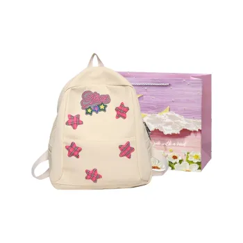 Bansusu Canvas Backpack Women's White