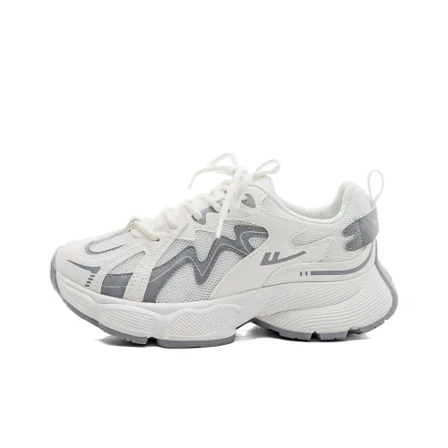 Warrior Height Increasing Wear Resistant Lightweight Slip Resistant Low Top Chunky Sneakers Women's