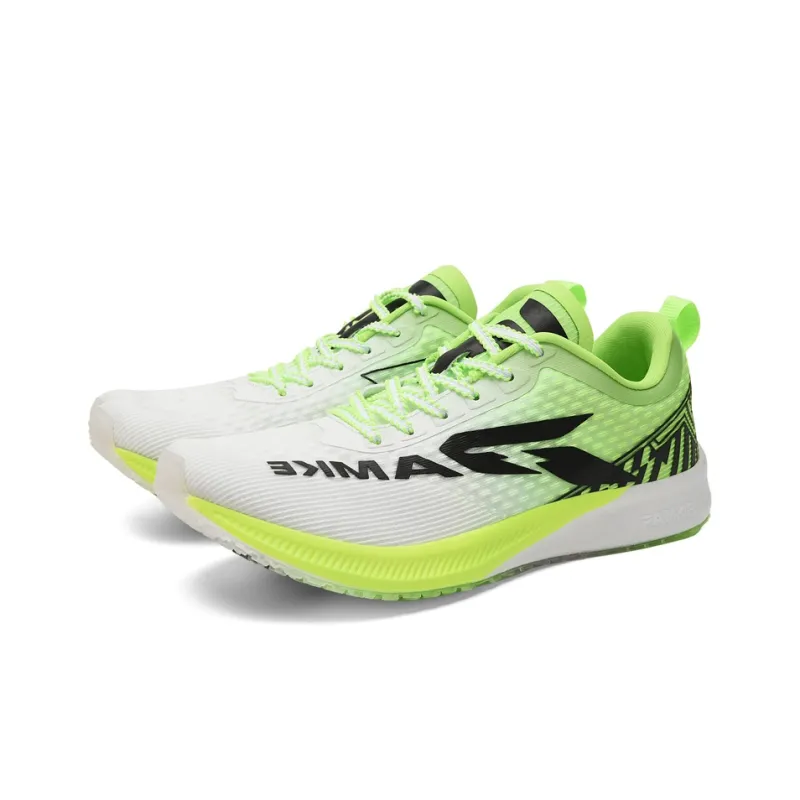 PANKE Anti Slip And Wear Resistant Rebound Low Top Carbon Plate Technology Training Running Shoes Unisex White Green-2