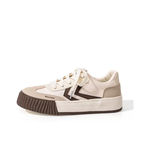 Feiyue Skateboard Shoes Women's Low-Top Brown