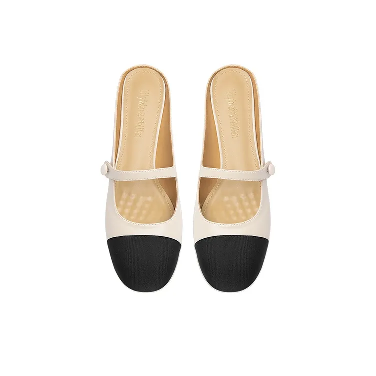 Lily Wei Wrap-toe Slippers Women's Ecru-2